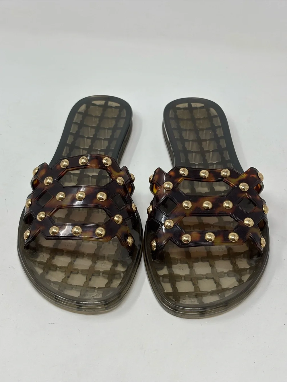 Vince Camuto VP Carron brown jelly sandals slides size 7 NWOT